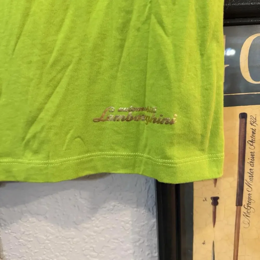 NWOT Automobili Lamborghini Green‎ Shirt Mens Size Medium Swinger International